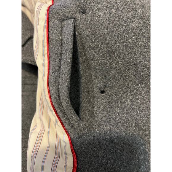 MARC JACOBS Womens Gray Double Breast Peacoat Size M 100% Wool - Picture 8 of 12